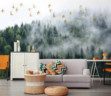 3D Jungle Mist 639 Wall Murals