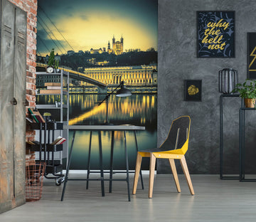 3D Castle Bridge 1006 Wall Murals