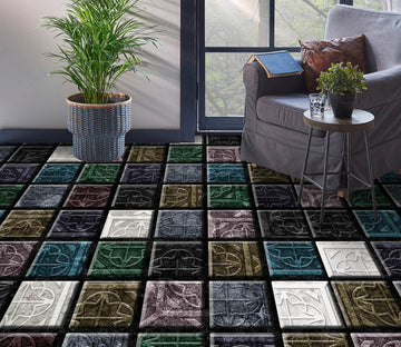 3D Exquisitely Carved Squares 938 Floor Mural  Wallpaper Murals Rug & Mat Print Epoxy waterproof bath floor