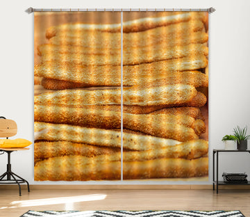 3D Yellow Bread 6548 Assaf Frank Curtain Curtains Drapes