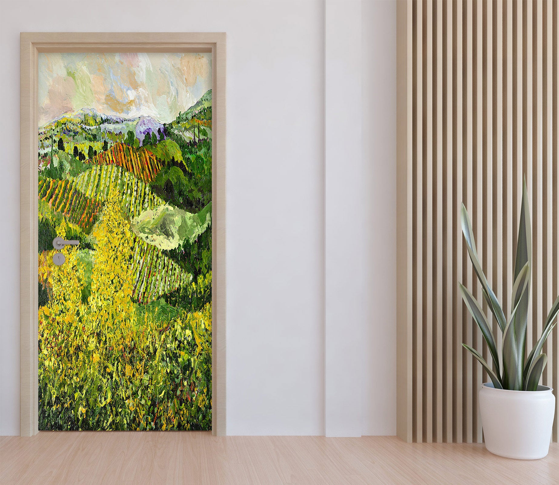 3D Yellow Trees Field 9331 Allan P. Friedlander Door Mural