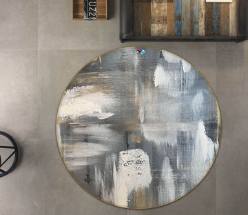 3D Ink Painting 4048 Skromova Marina Rug Round Non Slip Rug Mat