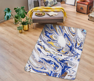 3D Blue-Gray Texture 40018 Valerie Latrice Rug Non Slip Rug Mat