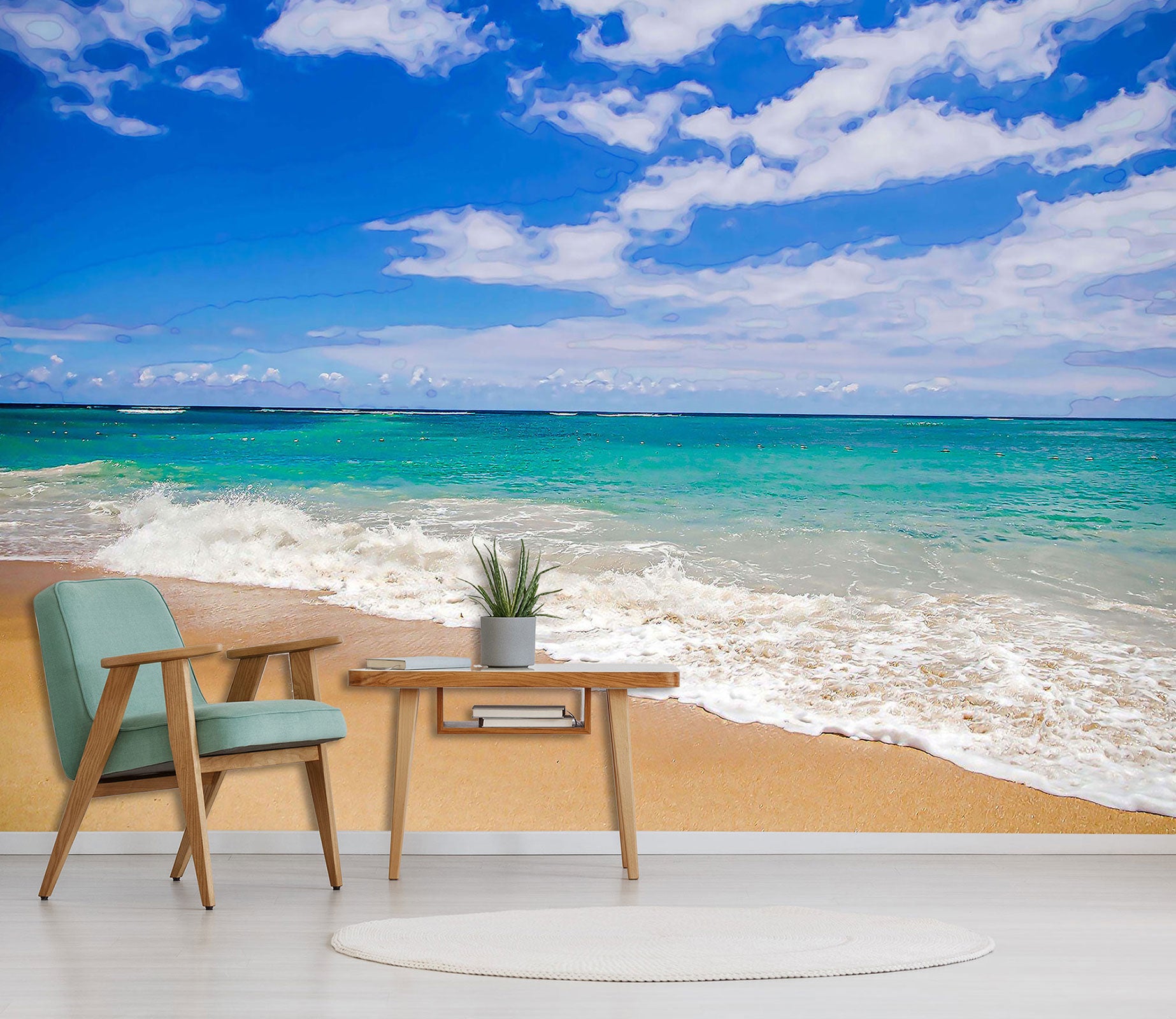 3D Beach Sky Sea 91109 Alius Herb Wall Mural Wall Murals