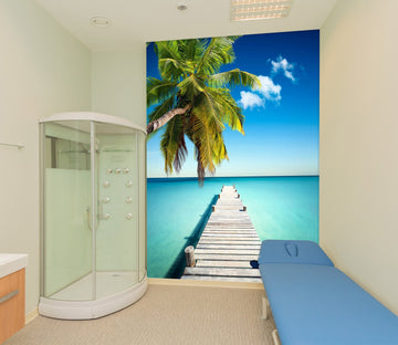 3D Seascape Bridge 050 Wall Murals Wallpaper AJ Wallpaper 