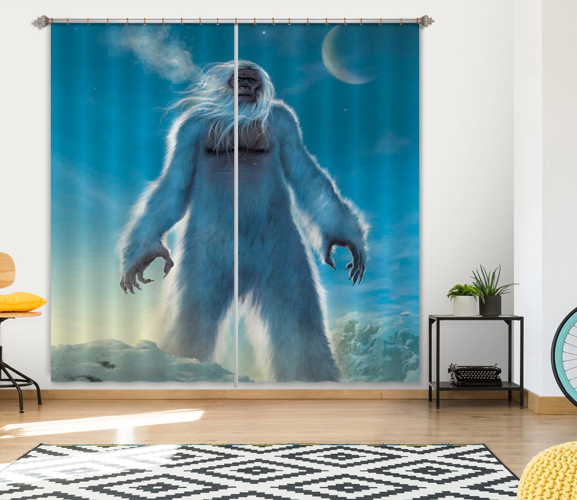 3D Yeti 096 Vincent Hie Curtain Curtains Drapes