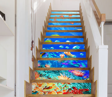 3D Coral Ocean Fish 96186 Adrian Chesterman Stair Risers
