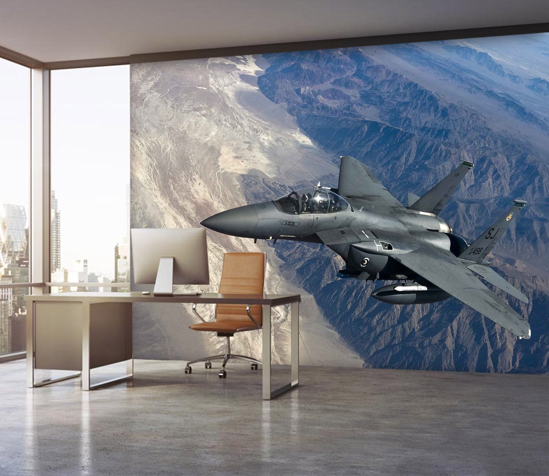 3D Fighter Jet 984 Vehicle Wall Murals Wallpaper AJ Wallpaper 2 