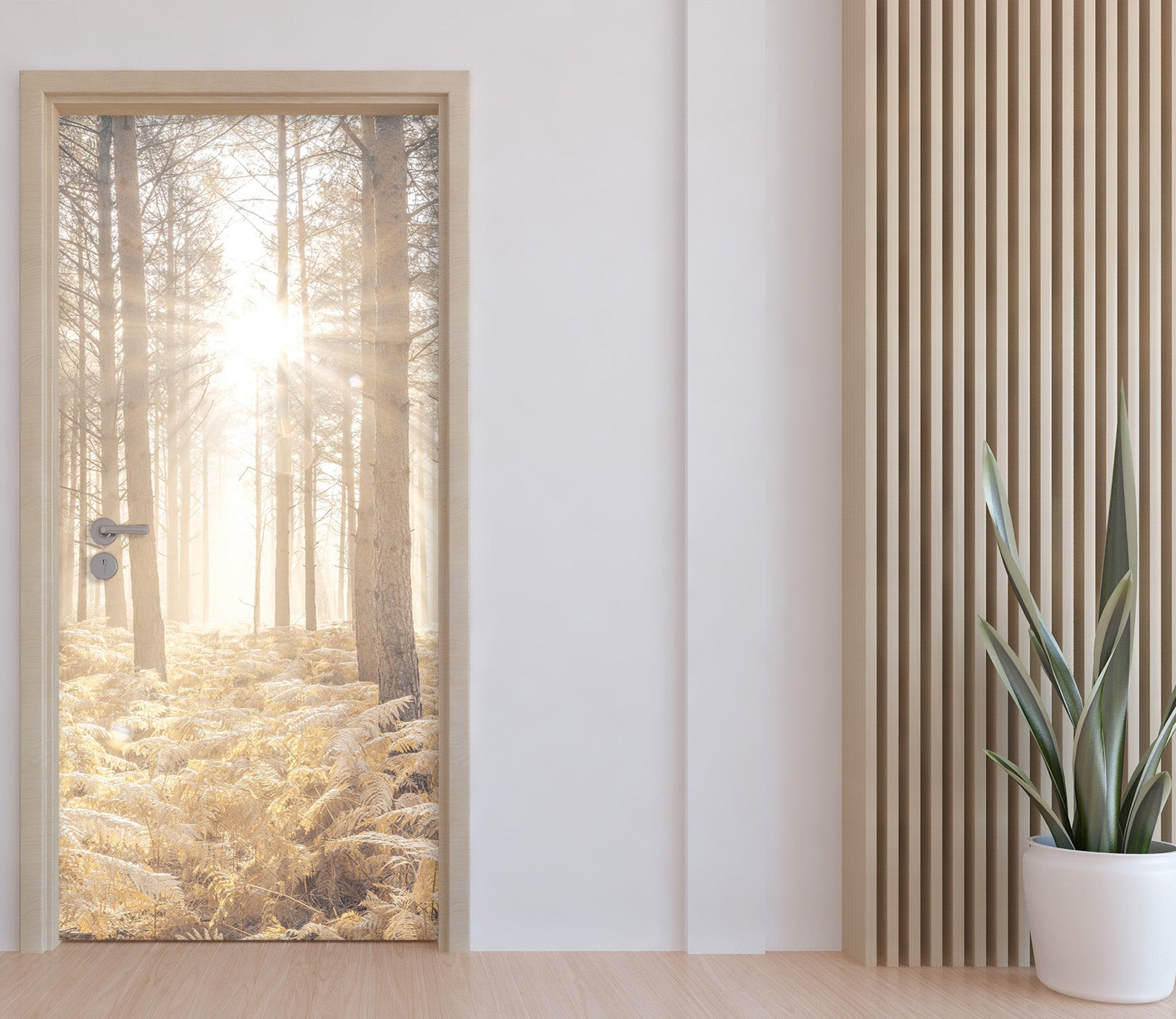 3D Sun Wood 5112 Assaf Frank Door Mural