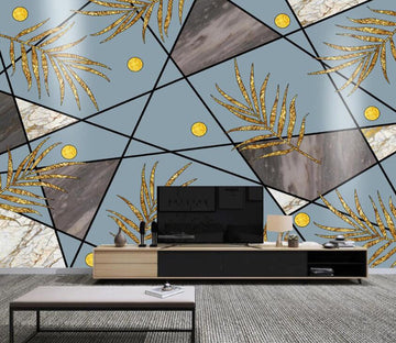 3D Leaf Geometric Pattern WC61 Wall Murals Wallpaper AJ Wallpaper 2 