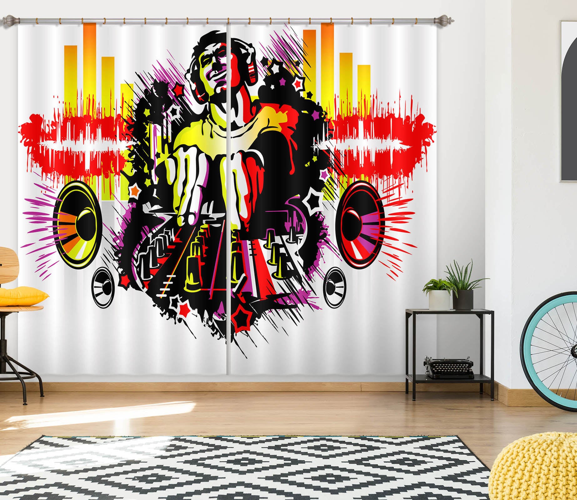 3D Color Speaker 758 Curtains Drapes