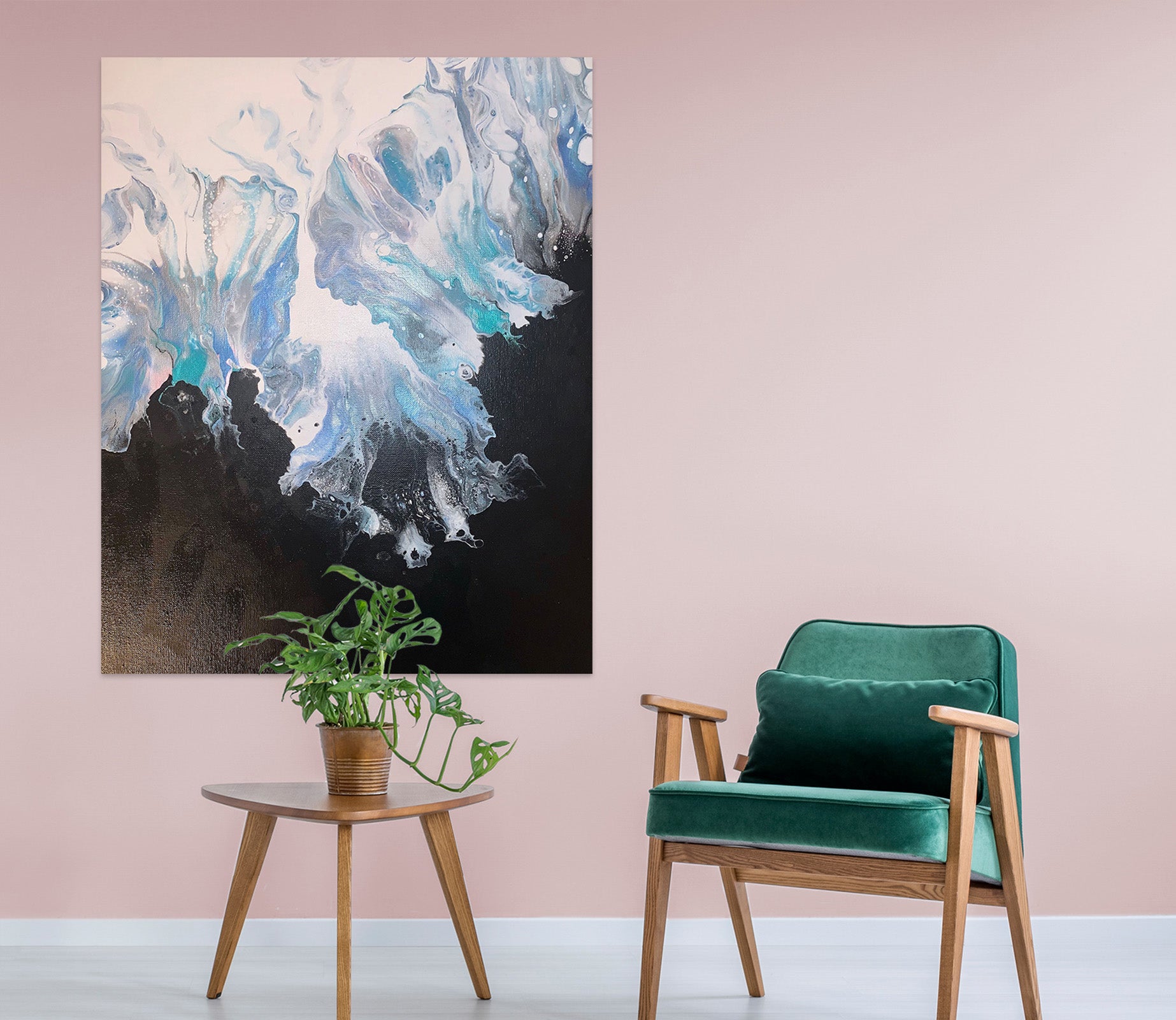 3D Blue Black Pattern 8162 Valerie Latrice Wall Sticker