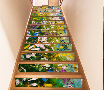 3D Colorful Daisies 2184 Skromova Marina Stair Risers