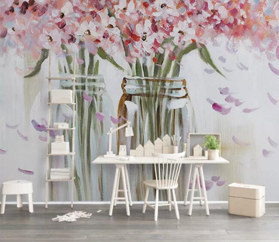 3D Painted Flower WC108 Wall Murals