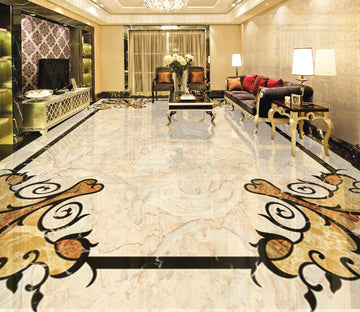 3D Rectangular Black Marble Pattern WG381 Floor Mural Wallpaper AJ Wallpaper 2 