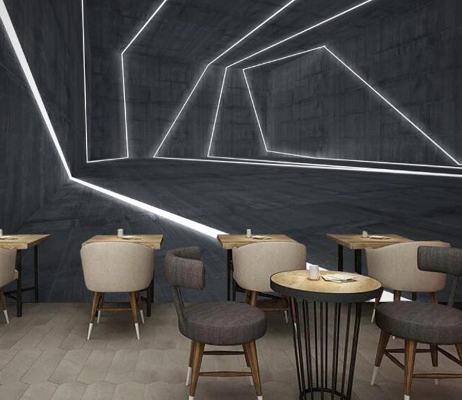 3D Light Lines 374 Wall Murals