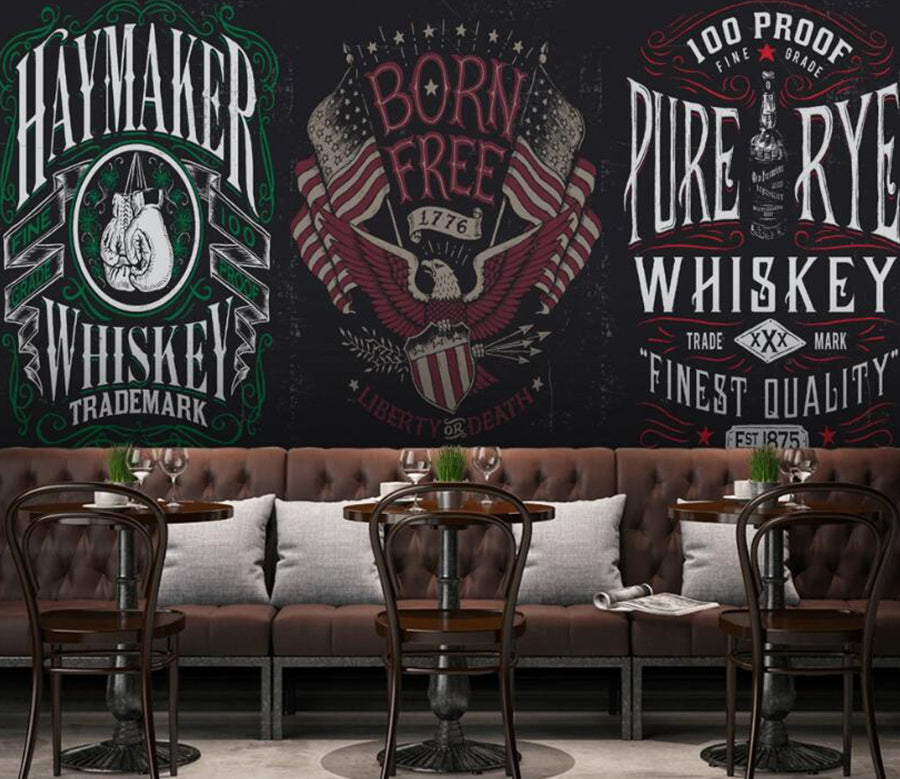 3D English Logo Pattern 652 Wall Murals