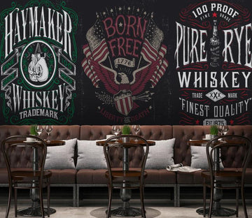 3D English Logo Pattern 652 Wall Murals