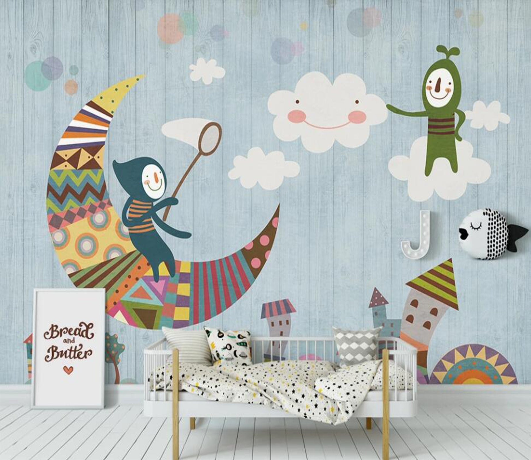 3D Fairy Tale Moon 2400 Wall Murals