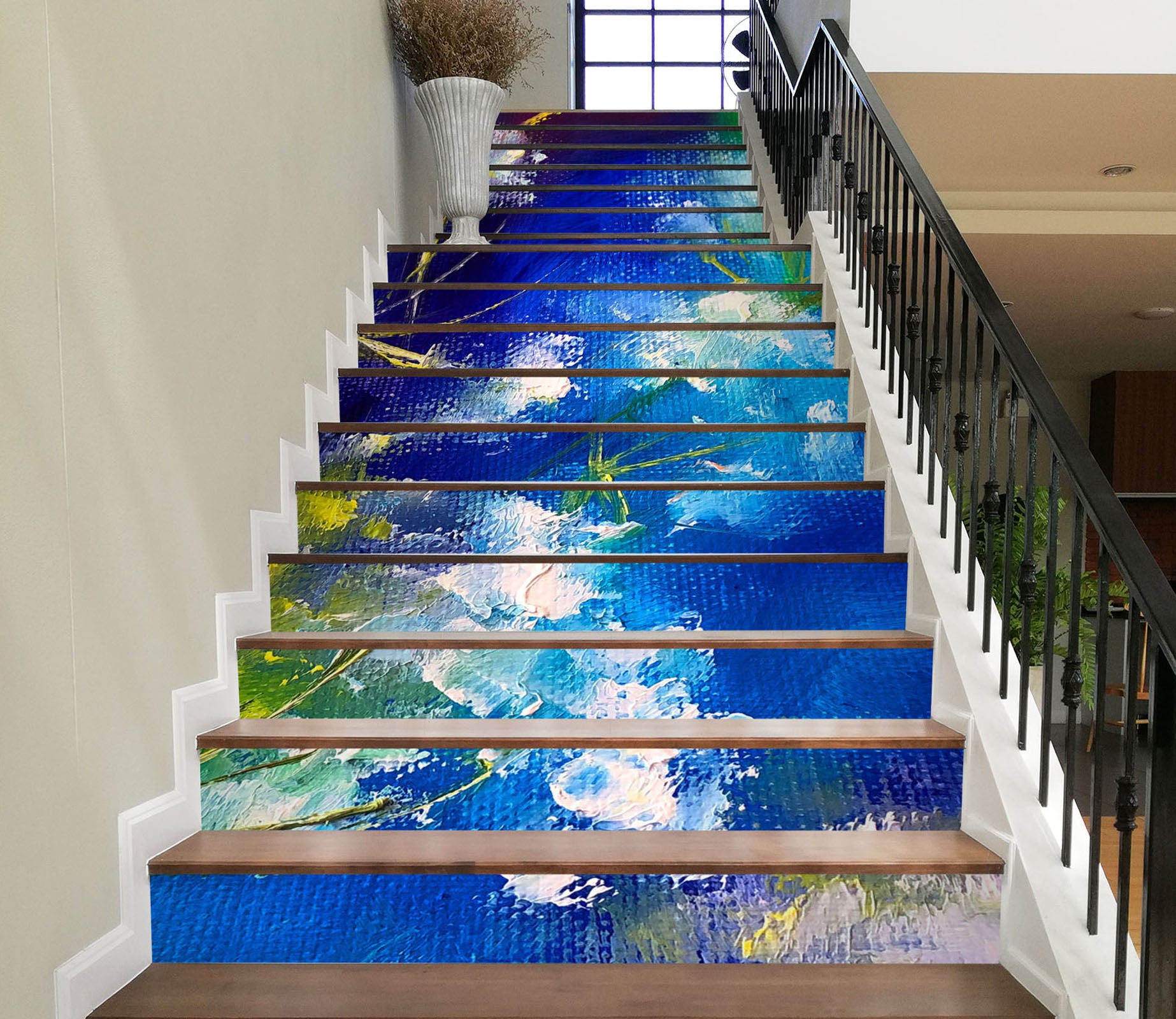 3D Blue Painting 2031 Skromova Marina Stair Risers