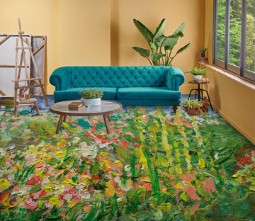 3D Oil Painting Meadow Flowers 9658 Allan P. Friedlander Floor Mural  Wallpaper Murals Self-Adhesive Removable Print Epoxy