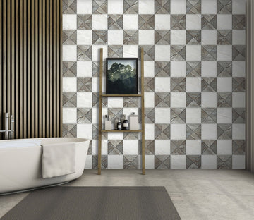 3D Ordered Grid 020 Marble Tile Texture Wallpaper AJ Wallpaper 2 