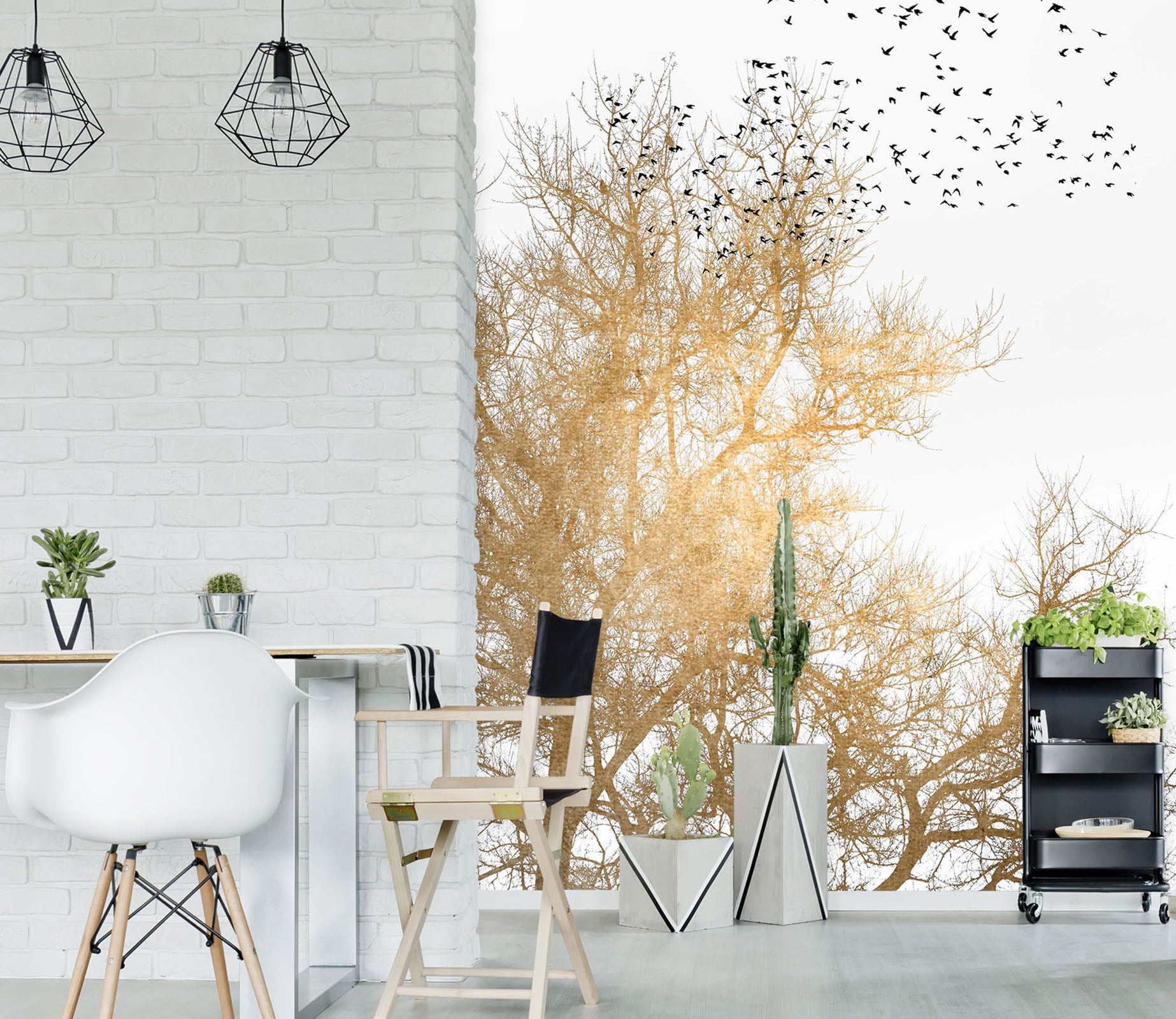 3D Golden Forest 1450 Boris Draschoff Wall Mural Wall Murals