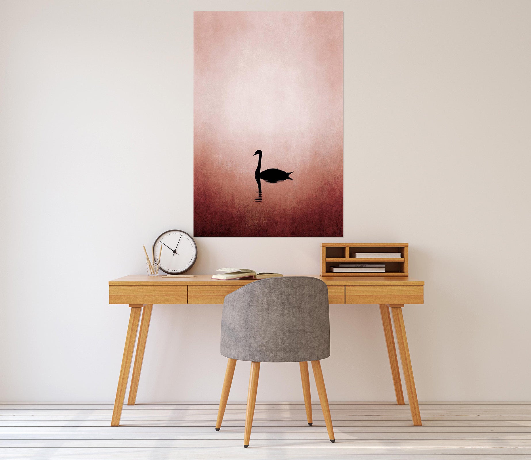 3D Swan Lake 026 Boris Draschoff Wall Sticker