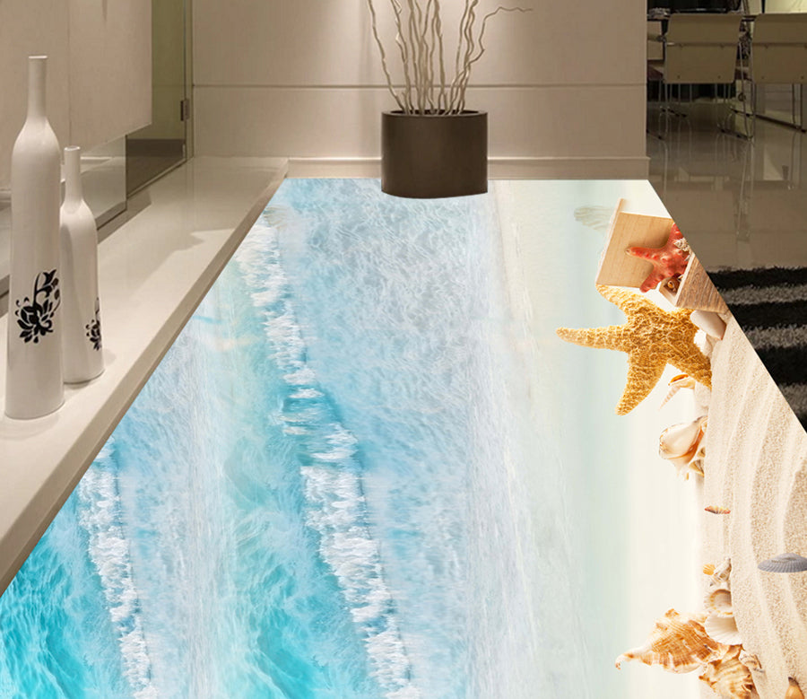 3D Sea Beach 547 Floor Mural  Wallpaper Murals Rug & Mat Print Epoxy waterproof bath floor