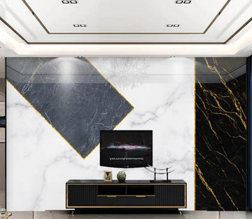 3D Gray Pentagon 341 Wall Murals