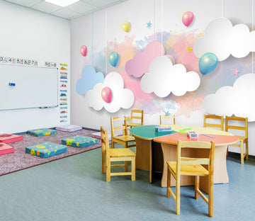 3D Colorful Cloud Balloon 283 Wall Murals
