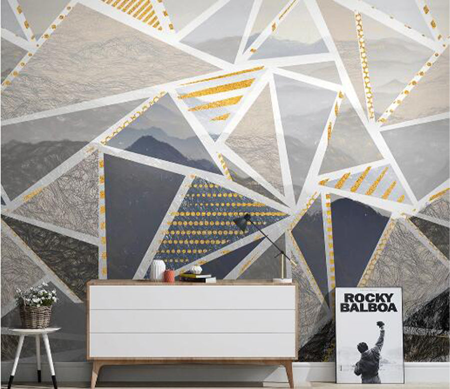 3D Triangle Stitching WC1795 Wall Murals