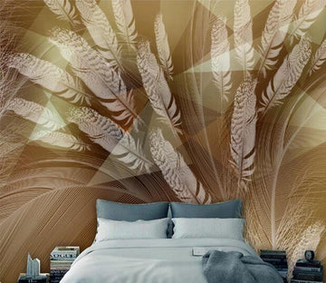 3D Feather Pattern WC1497 Wall Murals