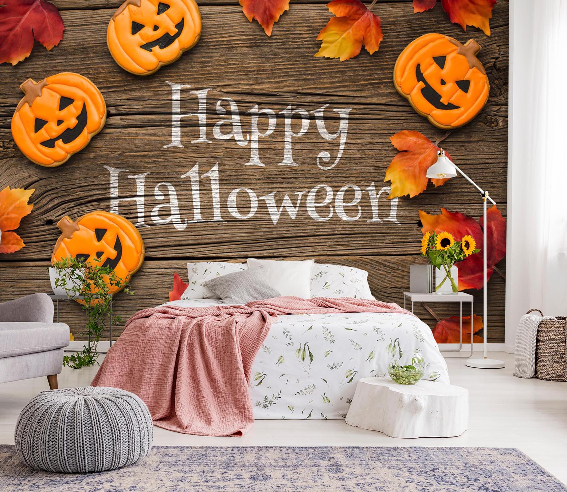 3D Pumpkin Doll 1012 Halloween Wall Murals Wallpaper AJ Wallpaper 2 