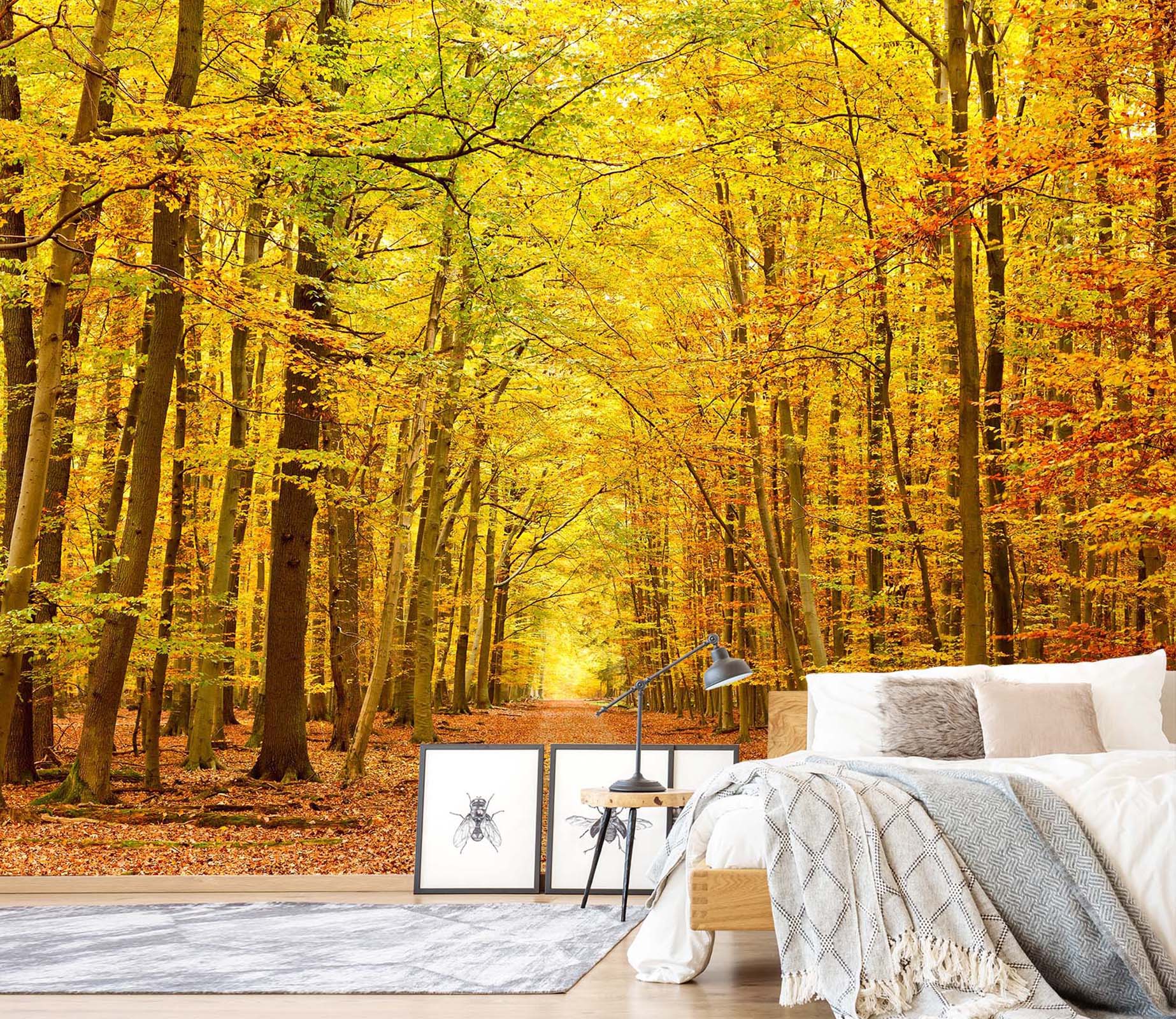 3D Maple Forest 055 Wall Murals