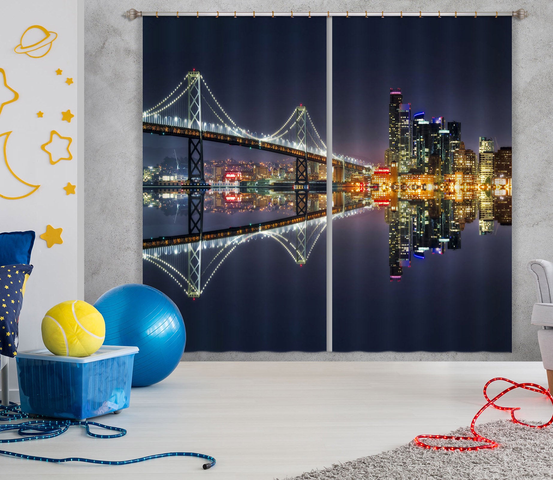 3D Golden City 182 Marco Carmassi Curtain Curtains Drapes