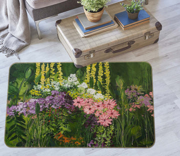 3D Flower Dance 1031 Allan P. Friedlander Rug Non Slip Rug Mat