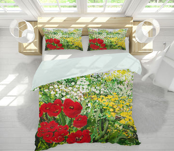 3D Red Flower Blossom 1176 Allan P. Friedlander Bedding Bed Pillowcases Quilt