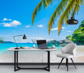 3D Seaside Coconut Tree 57105 Wall Murals