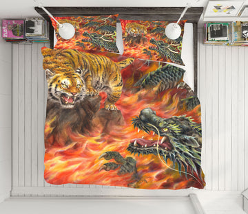 3D Tiger Dragon 5924 Kayomi Harai Bedding Bed Pillowcases Quilt Cover Duvet Cover