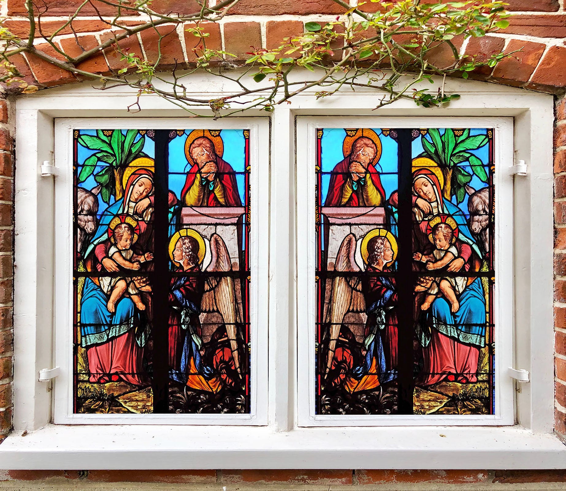 3D Angel Wings Baby 208 Window Film Print Sticker Cling Stained Glass UV Block