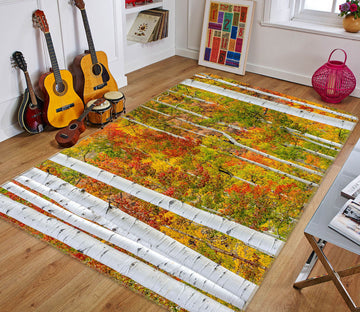 3D Yellow Forest 1059 Marco Carmassi Rug Non Slip Rug Mat