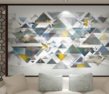 3D Colored Triangle WG148 Wall Murals