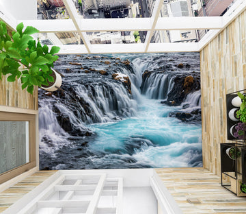 3D Magnificent Waterfall 666 Floor Mural  Wallpaper Murals Rug & Mat Print Epoxy waterproof bath floor