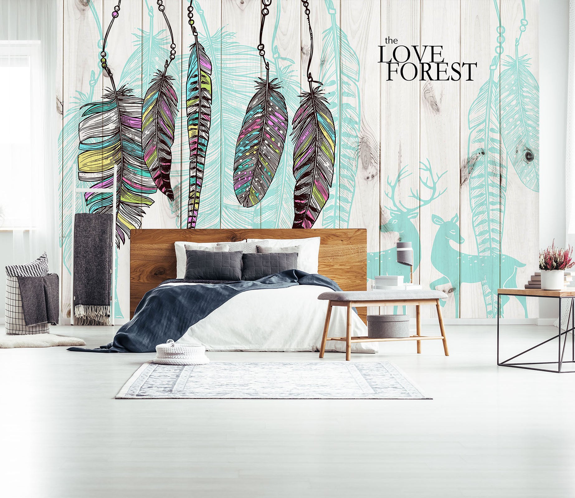 3D Colored Leaves 1455 Wall Murals