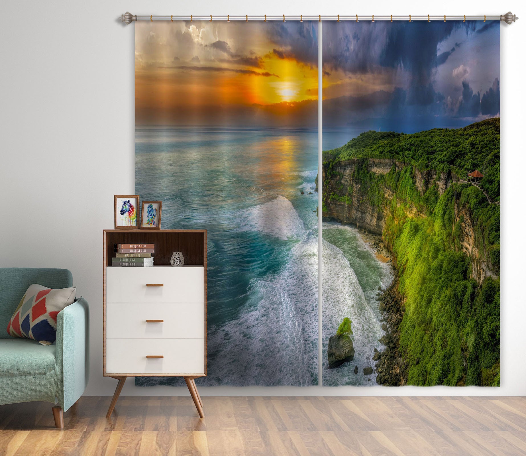 3D Sea Wave 181 Marco Carmassi Curtain Curtains Drapes