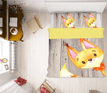 3D Yellow Fox 243 Uta Naumann Bedding Bed Pillowcases Quilt