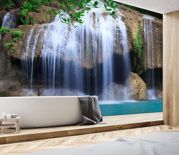 3D Waterfall Mountain 014 Wall Murals Wallpaper AJ Wallpaper 2 