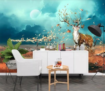 3D Prairie Deer WC955 Wall Murals