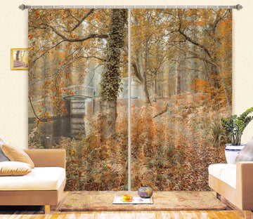 3D Leaves River 6359 Assaf Frank Curtain Curtains Drapes